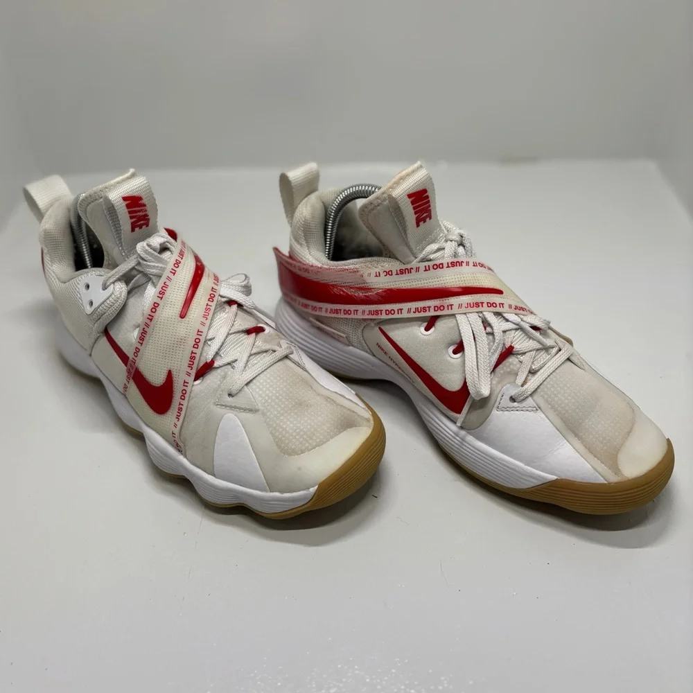 Nike React Hyperset Volleyball Shoes Women’s 6.5 White Red Gum Athletic Sneakers - Picture 3 of 16